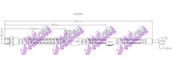 BROVEX-NELSON H6589 Тормозной шланг для KIA MAGENTIS (Киа Магэнтис) BROVEX-NELSON H6589 Тормозной шланг для KIA MAGENTIS (Киа Магэнтис)