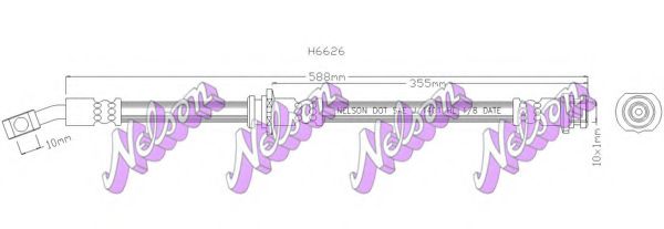 BROVEX-NELSON H6626 Тормозной шланг для NISSAN TIIDA (Ниссан Т2да) BROVEX-NELSON H6626 Тормозной шланг для NISSAN TIIDA (Ниссан Т2да)