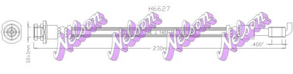 BROVEX-NELSON H6627 Тормозной шланг для NISSAN TIIDA (Ниссан Т2да) BROVEX-NELSON H6627 Тормозной шланг для NISSAN TIIDA (Ниссан Т2да)