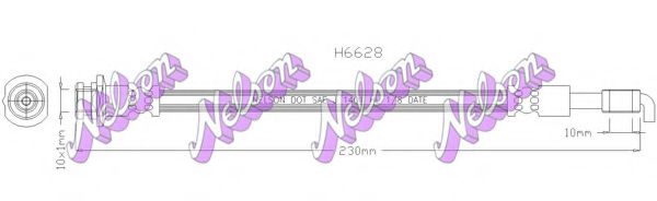 BROVEX-NELSON H6628 Тормозной шланг для NISSAN TIIDA (Ниссан Т2да) BROVEX-NELSON H6628 Тормозной шланг для NISSAN TIIDA (Ниссан Т2да)