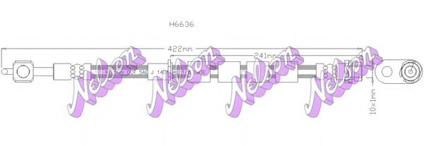 BROVEX-NELSON H6636 Тормозной шланг для FORD (Форд) BROVEX-NELSON H6636 Тормозной шланг для FORD (Форд)