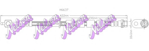 BROVEX-NELSON H6637 Тормозной шланг для FORD (Форд) BROVEX-NELSON H6637 Тормозной шланг для FORD (Форд)