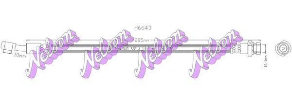 BROVEX-NELSON H6643 Тормозной шланг для HYUNDAI AVANTE (Хендай Аvантэ) BROVEX-NELSON H6643 Тормозной шланг для HYUNDAI AVANTE (Хендай Аvантэ)