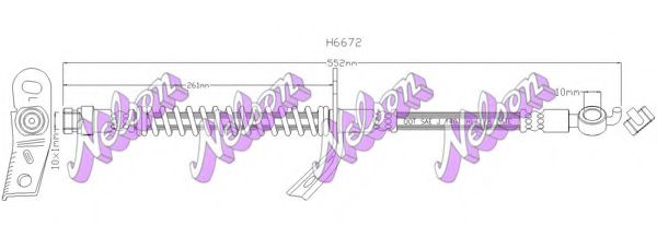 BROVEX-NELSON H6672 Тормозной шланг для KIA K3 II (Киа К3 2) BROVEX-NELSON H6672 Тормозной шланг для KIA K3 II (Киа К3 2)
