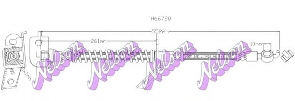 BROVEX-NELSON H6672Q Тормозной шланг для KIA K3 II (Киа К3 2) BROVEX-NELSON H6672Q Тормозной шланг для KIA K3 II (Киа К3 2)