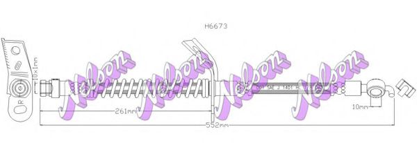 BROVEX-NELSON H6673 Тормозной шланг для KIA K3 II (Киа К3 2) BROVEX-NELSON H6673 Тормозной шланг для KIA K3 II (Киа К3 2)