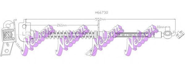 BROVEX-NELSON H6673Q Тормозной шланг для KIA K3 II (Киа К3 2) BROVEX-NELSON H6673Q Тормозной шланг для KIA K3 II (Киа К3 2)