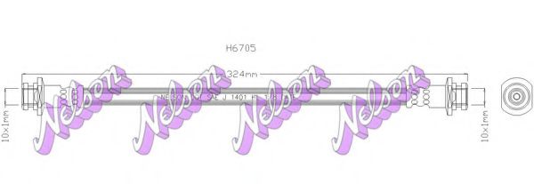 BROVEX-NELSON H6705 Тормозной шланг для SUZUKI SX4 (Сузуки Сх4) BROVEX-NELSON H6705 Тормозной шланг для SUZUKI SX4 (Сузуки Сх4)