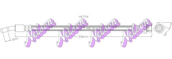 BROVEX-NELSON H6754 Тормозной шланг для HYUNDAI AVANTE (Хендай Аvантэ) BROVEX-NELSON H6754 Тормозной шланг для HYUNDAI AVANTE (Хендай Аvантэ)