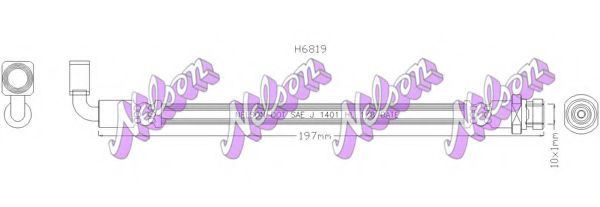 BROVEX-NELSON H6819 Тормозной шланг для HYUNDAI SONATA II (Хендай Соната 2) BROVEX-NELSON H6819 Тормозной шланг для HYUNDAI SONATA II (Хендай Соната 2)