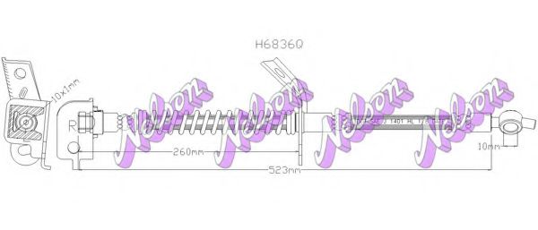 BROVEX-NELSON H6836Q Тормозной шланг для HYUNDAI AVANTE (Хендай Аvантэ) BROVEX-NELSON H6836Q Тормозной шланг для HYUNDAI AVANTE (Хендай Аvантэ)