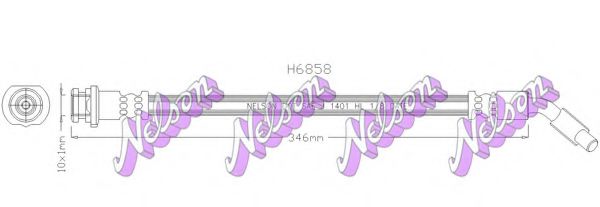 BROVEX-NELSON H6858 Тормозной шланг для NISSAN NP300 (Ниссан Нп300) BROVEX-NELSON H6858 Тормозной шланг для NISSAN NP300 (Ниссан Нп300)