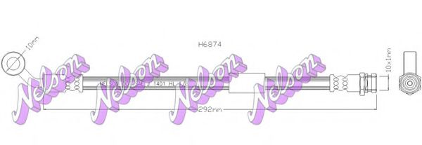 BROVEX-NELSON H6874 Тормозной шланг для MAZDA MIATA III (Мазда Миата 3) BROVEX-NELSON H6874 Тормозной шланг для MAZDA MIATA III (Мазда Миата 3)