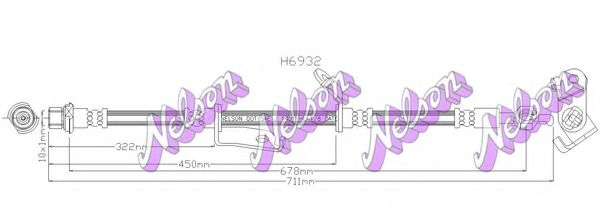 BROVEX-NELSON H6932 Тормозной шланг для TOYOTA (Тойота/тоета) BROVEX-NELSON H6932 Тормозной шланг для TOYOTA (Тойота/тоета)