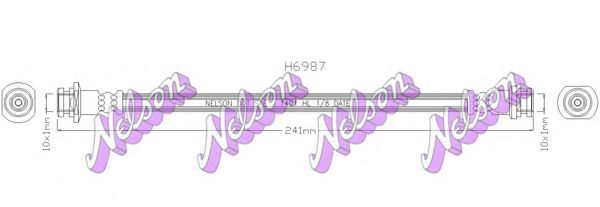 BROVEX-NELSON H6987 Тормозной шланг для SUZUKI SX4 (Сузуки Сх4) BROVEX-NELSON H6987 Тормозной шланг для SUZUKI SX4 (Сузуки Сх4)