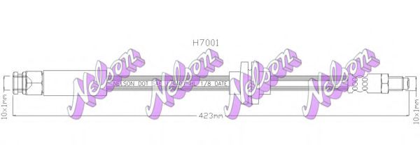 BROVEX-NELSON H7001 Тормозной шланг для FIAT 500L (Фиат 500л) BROVEX-NELSON H7001 Тормозной шланг для FIAT 500L (Фиат 500л)