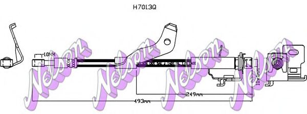 BROVEX-NELSON H7013Q Тормозной шланг для OPEL ANTARA (Опель Антара) BROVEX-NELSON H7013Q Тормозной шланг для OPEL ANTARA (Опель Антара)
