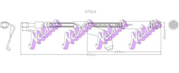 BROVEX-NELSON H7014 Тормозной шланг для OPEL ANTARA (Опель Антара) BROVEX-NELSON H7014 Тормозной шланг для OPEL ANTARA (Опель Антара)