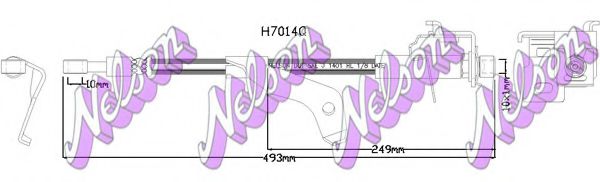 BROVEX-NELSON H7014Q Тормозной шланг для OPEL ANTARA (Опель Антара) BROVEX-NELSON H7014Q Тормозной шланг для OPEL ANTARA (Опель Антара)