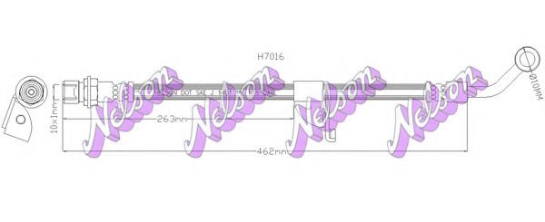 BROVEX-NELSON H7016 Тормозной шланг для OPEL ANTARA (Опель Антара) BROVEX-NELSON H7016 Тормозной шланг для OPEL ANTARA (Опель Антара)