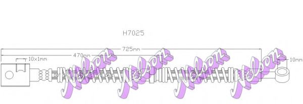 BROVEX-NELSON H7025 Тормозной шланг для SSANGYONG REXTON (Сан-янг/санянг Рекстон) BROVEX-NELSON H7025 Тормозной шланг для SSANGYONG REXTON (Сан-янг/санянг Рекстон)