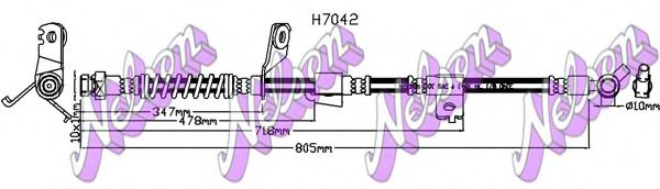 BROVEX-NELSON H7042 Тормозной шланг для HYUNDAI EMBERA V (Хендай Эмбэра v) BROVEX-NELSON H7042 Тормозной шланг для HYUNDAI EMBERA V (Хендай Эмбэра v)
