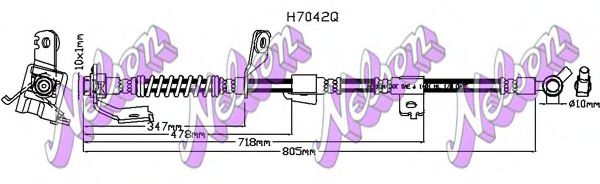 BROVEX-NELSON H7042Q Тормозной шланг для HYUNDAI EMBERA V (Хендай Эмбэра v) BROVEX-NELSON H7042Q Тормозной шланг для HYUNDAI EMBERA V (Хендай Эмбэра v)