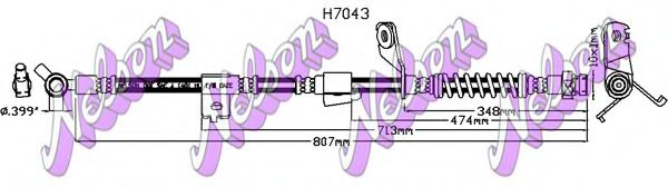BROVEX-NELSON H7043 Тормозной шланг для HYUNDAI EMBERA V (Хендай Эмбэра v) BROVEX-NELSON H7043 Тормозной шланг для HYUNDAI EMBERA V (Хендай Эмбэра v)