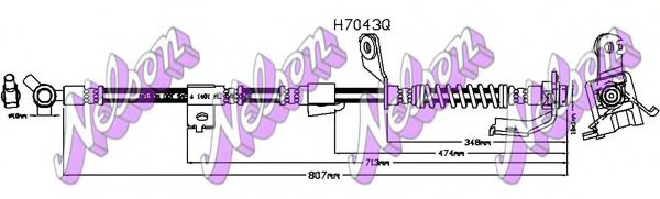 BROVEX-NELSON H7043Q Тормозной шланг для HYUNDAI EMBERA V (Хендай Эмбэра v) BROVEX-NELSON H7043Q Тормозной шланг для HYUNDAI EMBERA V (Хендай Эмбэра v)