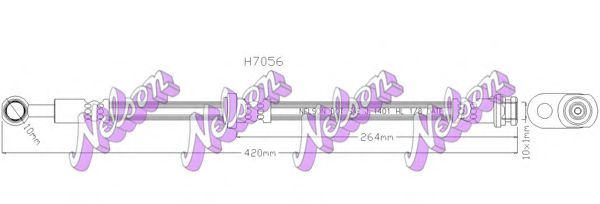 BROVEX-NELSON H7056 Тормозной шланг для SUZUKI SX4 (Сузуки Сх4) BROVEX-NELSON H7056 Тормозной шланг для SUZUKI SX4 (Сузуки Сх4)
