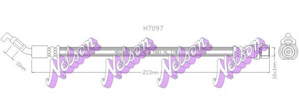 BROVEX-NELSON H7097 Тормозной шланг для TOYOTA RUNX (Тойота/тоета Рунx) BROVEX-NELSON H7097 Тормозной шланг для TOYOTA RUNX (Тойота/тоета Рунx)