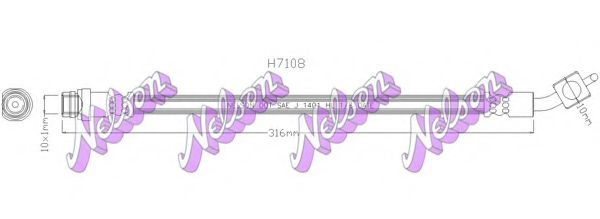 BROVEX-NELSON H7108 Тормозной шланг для FORD (Форд) BROVEX-NELSON H7108 Тормозной шланг для FORD (Форд)