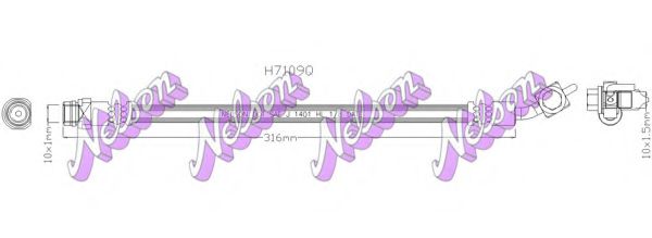 BROVEX-NELSON H7109Q Тормозной шланг для FORD (Форд) BROVEX-NELSON H7109Q Тормозной шланг для FORD (Форд)