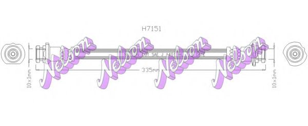 BROVEX-NELSON H7151 Тормозной шланг для NISSAN (Ниссан)