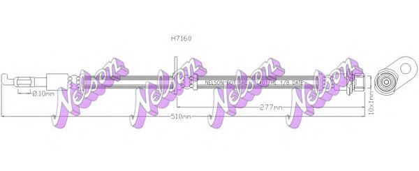 BROVEX-NELSON H7160 Тормозной шланг для LEXUS (Лексус) BROVEX-NELSON H7160 Тормозной шланг для LEXUS (Лексус)