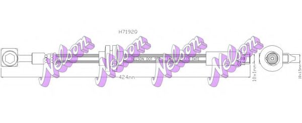 BROVEX-NELSON H7192Q Тормозной шланг для OPEL AMPERA (Опель Ампэра) BROVEX-NELSON H7192Q Тормозной шланг для OPEL AMPERA (Опель Ампэра)