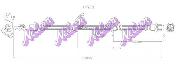 BROVEX-NELSON H7201 Тормозной шланг для TOYOTA (Тойота/тоета) BROVEX-NELSON H7201 Тормозной шланг для TOYOTA (Тойота/тоета)