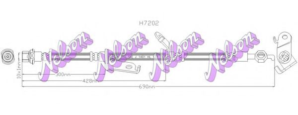 BROVEX-NELSON H7202 Тормозной шланг для TOYOTA (Тойота/тоета) BROVEX-NELSON H7202 Тормозной шланг для TOYOTA (Тойота/тоета)
