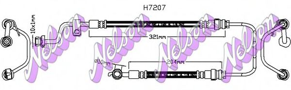 BROVEX-NELSON H7207 Тормозной шланг для KIA SPECTRA (Киа Спэcтра) BROVEX-NELSON H7207 Тормозной шланг для KIA SPECTRA (Киа Спэcтра)