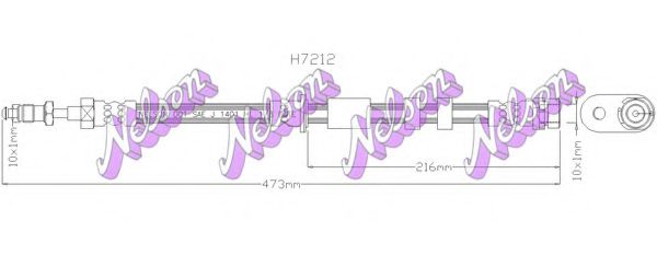 BROVEX-NELSON H7212 Тормозной шланг для FORD NEO CONNECT / GRAND NEO CONNECT (Форд Нэо cоннэcт / гранд нэо cоннэcт) BROVEX-NELSON H7212 Тормозной шланг для FORD NEO CONNECT / GRAND NEO CONNECT (Форд Нэо cоннэcт / гранд нэо cоннэcт)