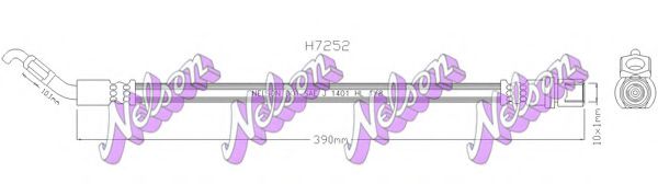 BROVEX-NELSON H7252 Тормозной шланг для LEXUS (Лексус) BROVEX-NELSON H7252 Тормозной шланг для LEXUS (Лексус)
