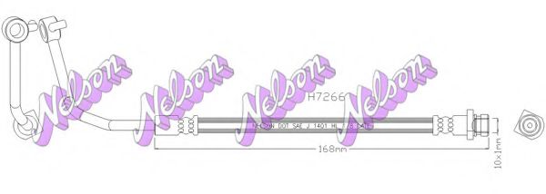 BROVEX-NELSON H7266 Тормозной шланг для KIA PICANTO (Киа Пиканто) BROVEX-NELSON H7266 Тормозной шланг для KIA PICANTO (Киа Пиканто)