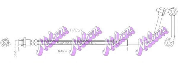 BROVEX-NELSON H7267 Тормозной шланг для KIA PICANTO (Киа Пиканто) BROVEX-NELSON H7267 Тормозной шланг для KIA PICANTO (Киа Пиканто)