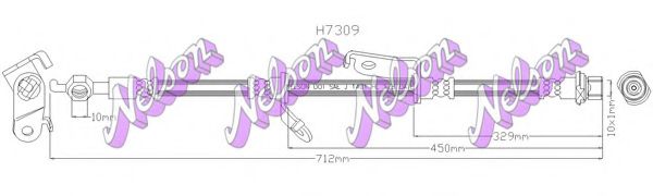 BROVEX-NELSON H7309 Тормозной шланг для TOYOTA ESTIMA III (Тойота/тоета Эстима 3) BROVEX-NELSON H7309 Тормозной шланг для TOYOTA ESTIMA III (Тойота/тоета Эстима 3)