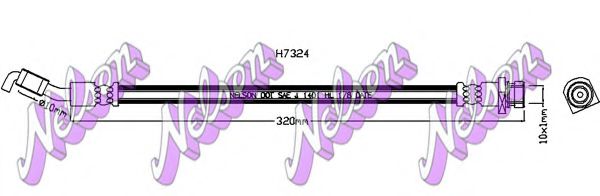 BROVEX-NELSON H7324 Тормозной шланг для HYUNDAI TUCSON (Хендай Туксон) BROVEX-NELSON H7324 Тормозной шланг для HYUNDAI TUCSON (Хендай Туксон)