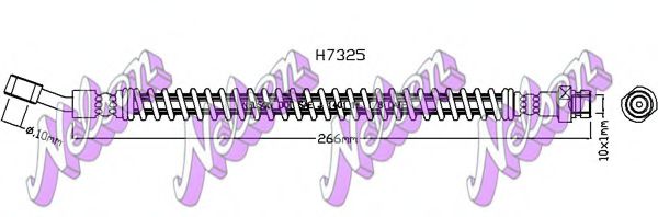 BROVEX-NELSON H7325 Тормозной шланг для KIA MAGENTIS (Киа Магэнтис) BROVEX-NELSON H7325 Тормозной шланг для KIA MAGENTIS (Киа Магэнтис)