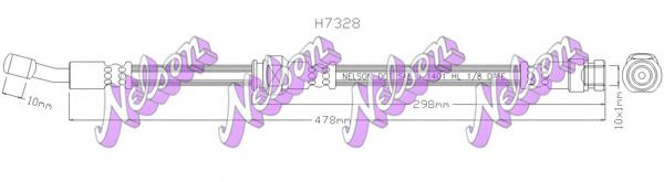 BROVEX-NELSON H7328 Тормозной шланг для KIA SPECTRA (Киа Спэcтра) BROVEX-NELSON H7328 Тормозной шланг для KIA SPECTRA (Киа Спэcтра)