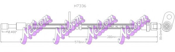 BROVEX-NELSON H7336 Тормозной шланг для SUBARU XV / CROSSTREK (Субару Xv / cросстрэк) BROVEX-NELSON H7336 Тормозной шланг для SUBARU XV / CROSSTREK (Субару Xv / cросстрэк)