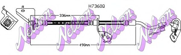 BROVEX-NELSON H7360Q Тормозной шланг для HYUNDAI TUCSON (Хендай Туксон) BROVEX-NELSON H7360Q Тормозной шланг для HYUNDAI TUCSON (Хендай Туксон)