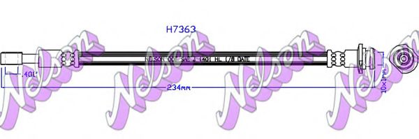 BROVEX-NELSON H7363 Тормозной шланг для NISSAN (Ниссан) BROVEX-NELSON H7363 Тормозной шланг для NISSAN (Ниссан)